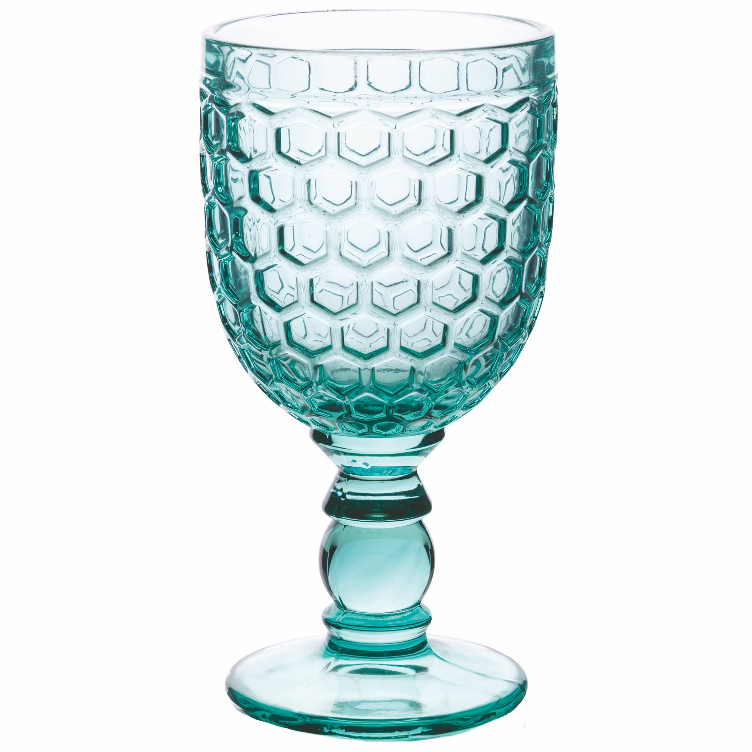 Set de 6 copas geométricas de 310 ml en vidrio