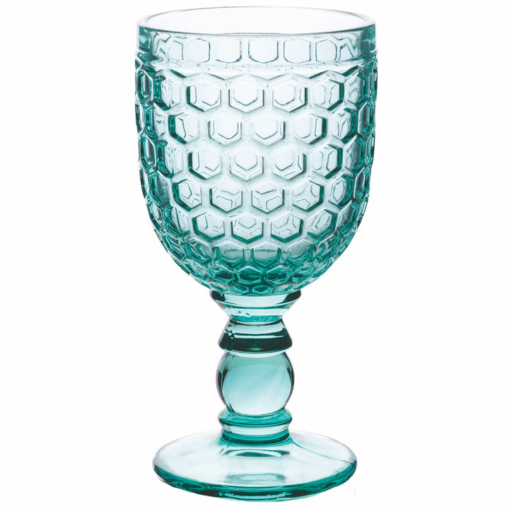 Set de 6 copas geométricas de 310 ml en vidrio