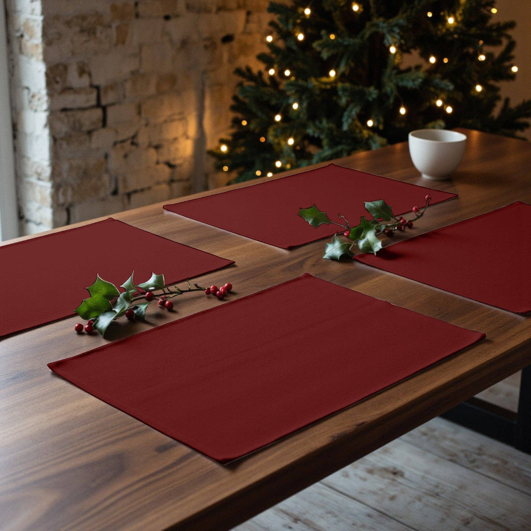 Mantel individual antimanchas pack de 2 Rojo Liso