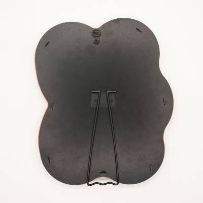 Espejo Suave y Ondulado - Piedra cuadrada - Rosa Rubor - 22,5 x 27 x 2,3 cm