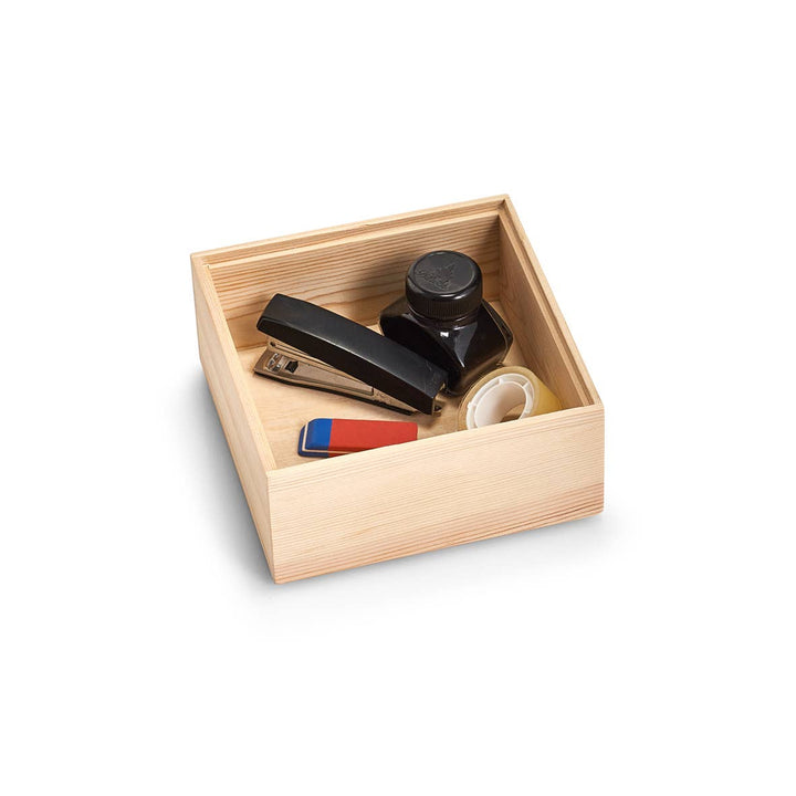 Caja organizadora de madera de pino