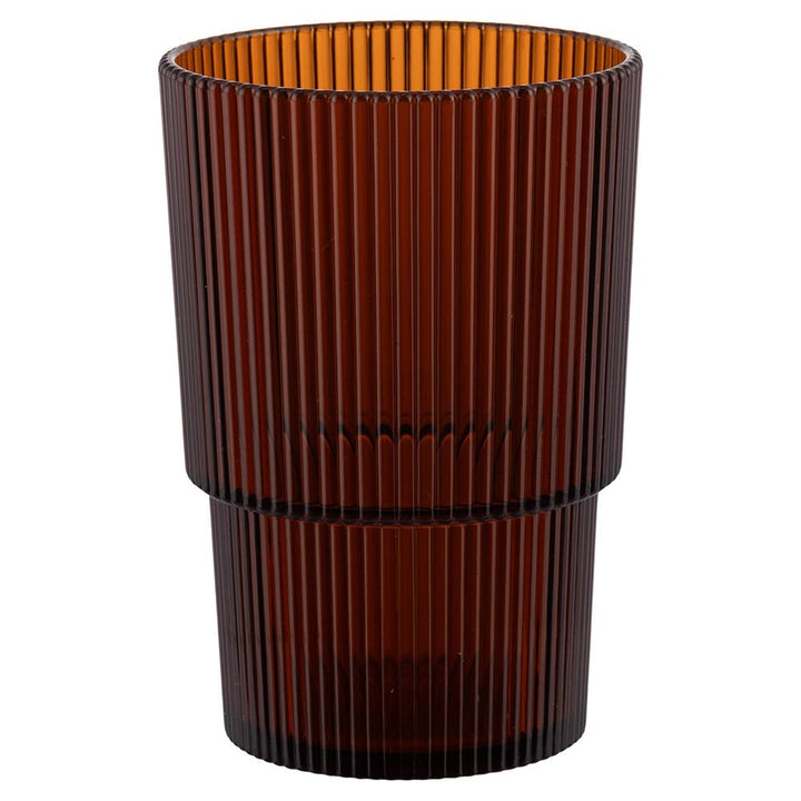 Vaso apilable de plástico (PS), 420 ml, en tonos chocolate