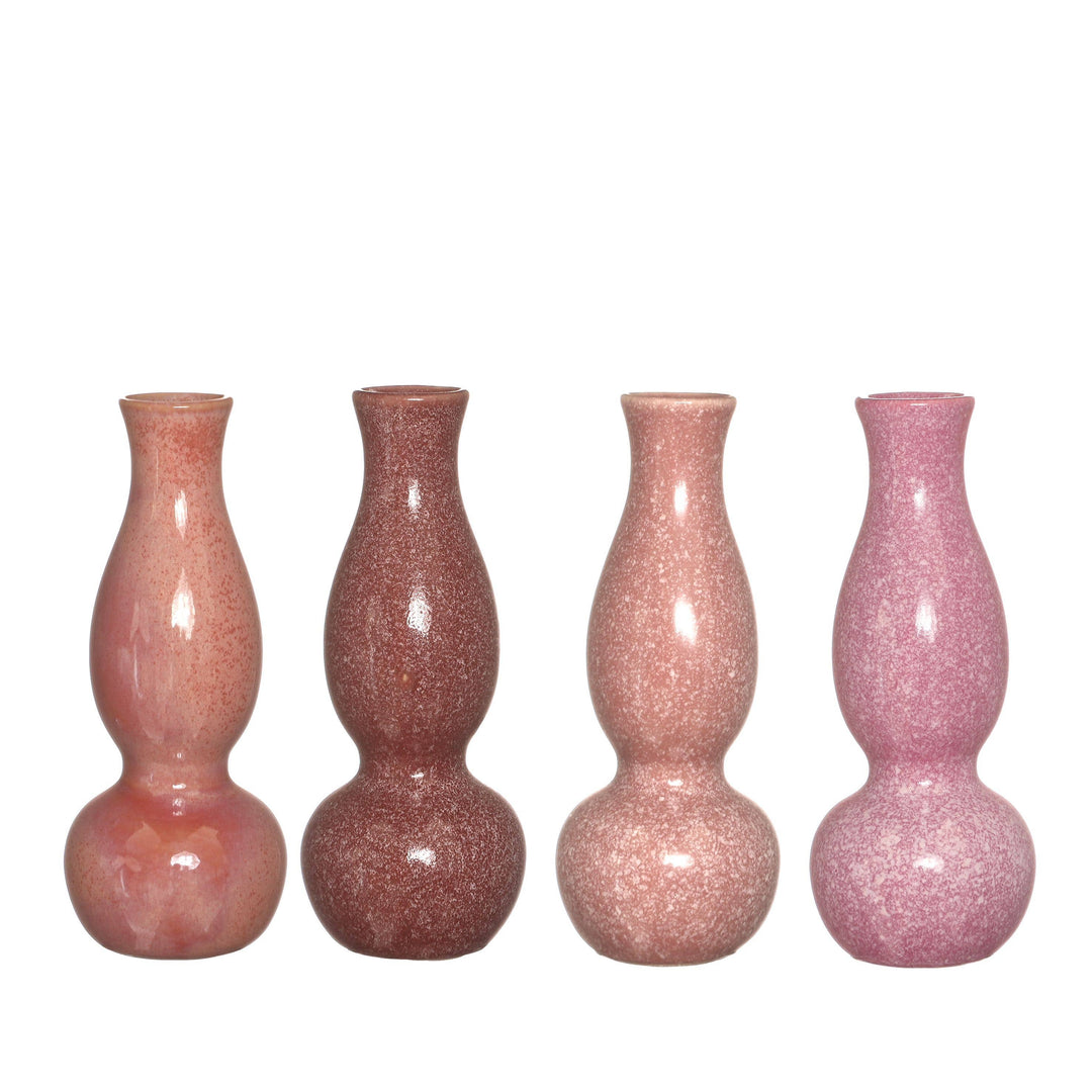 Ivy jarrón/candelabro -Rosa salmón jaspeado (1 unidad )