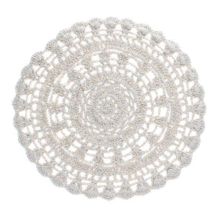 Mantel individual de ganchillo - Marfil