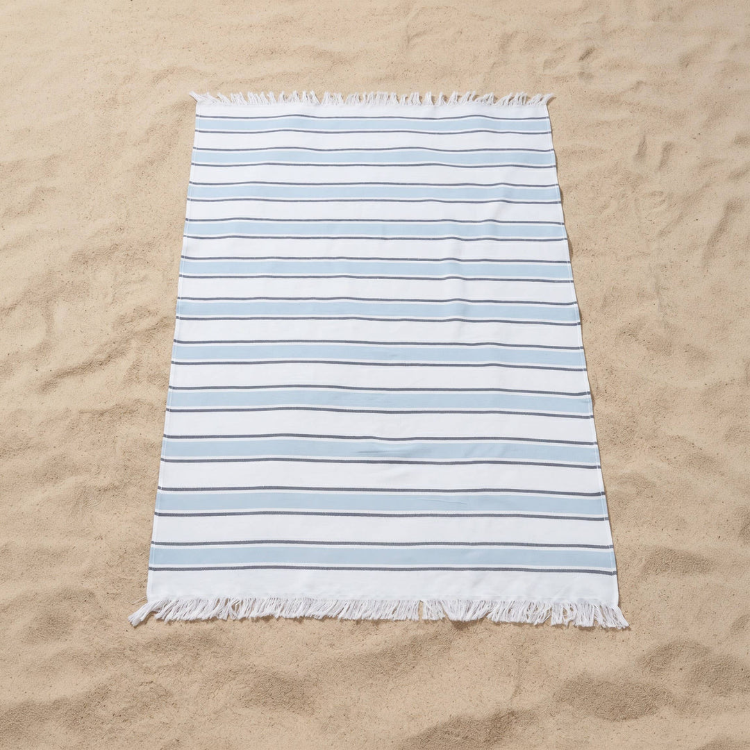Pareo de playa de algodón ligero con flecos AIMAR