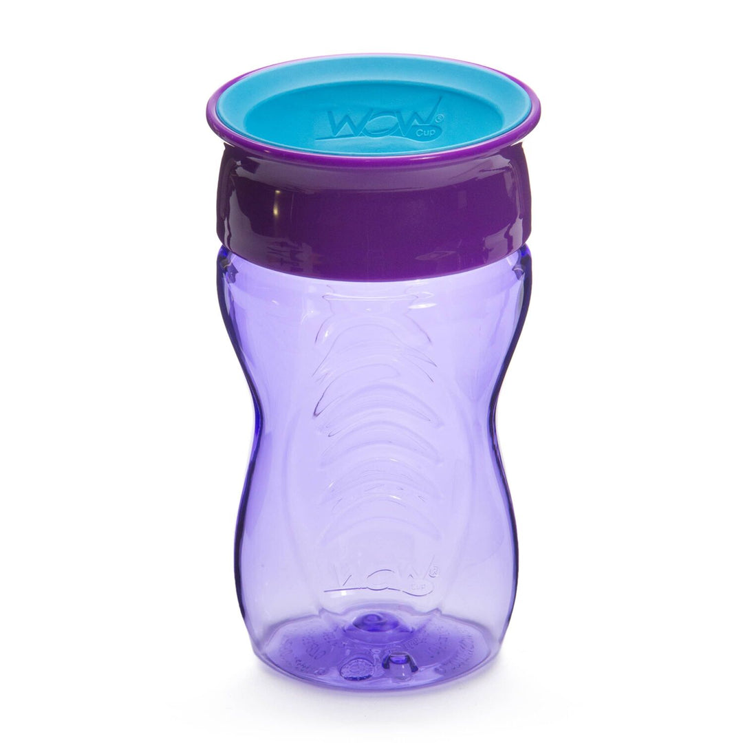 Vaso morado antiderrames de 360° para niños de 12 meses - 296 ml