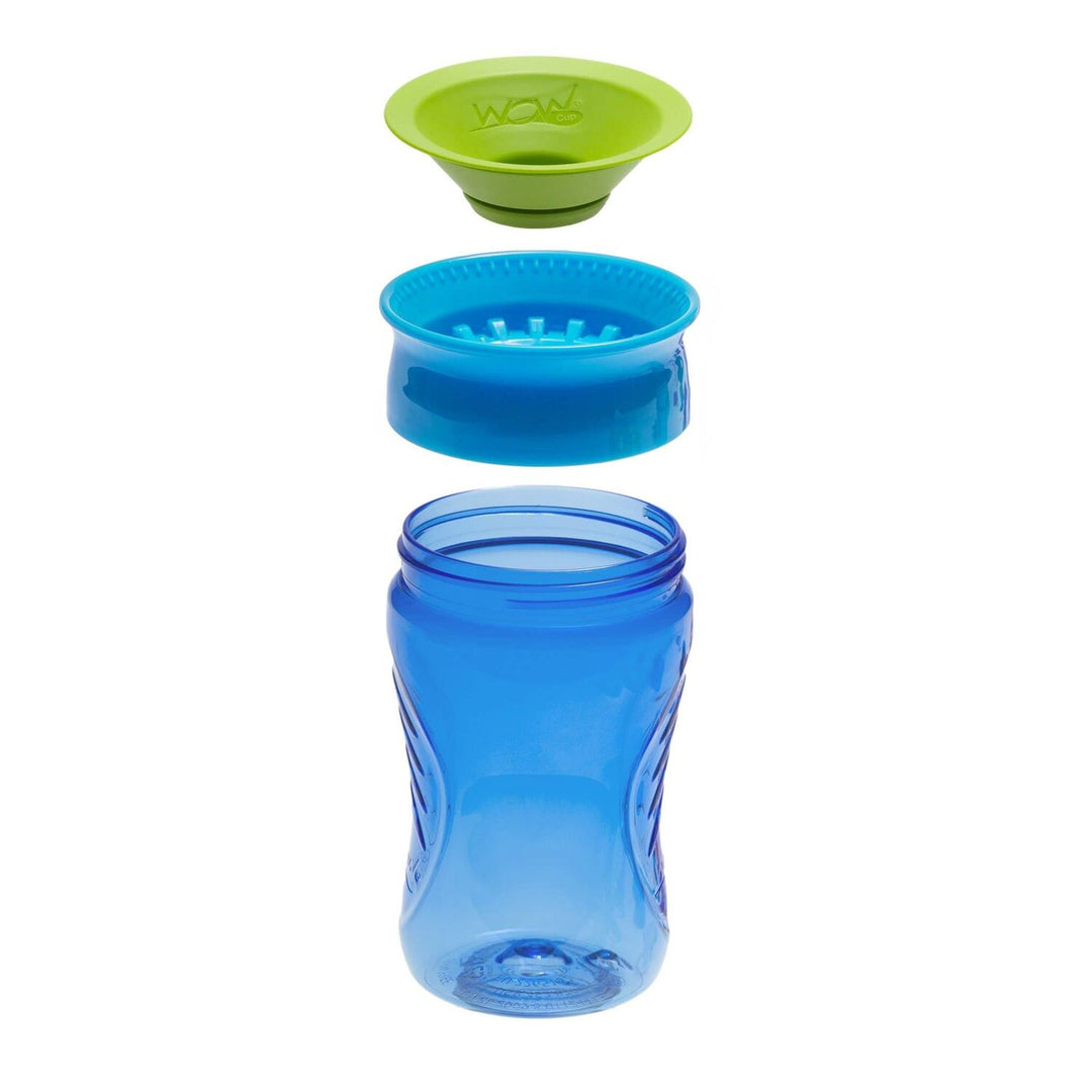 Vaso azul antiderrames de 360° para niños de 12 meses - 296 ml