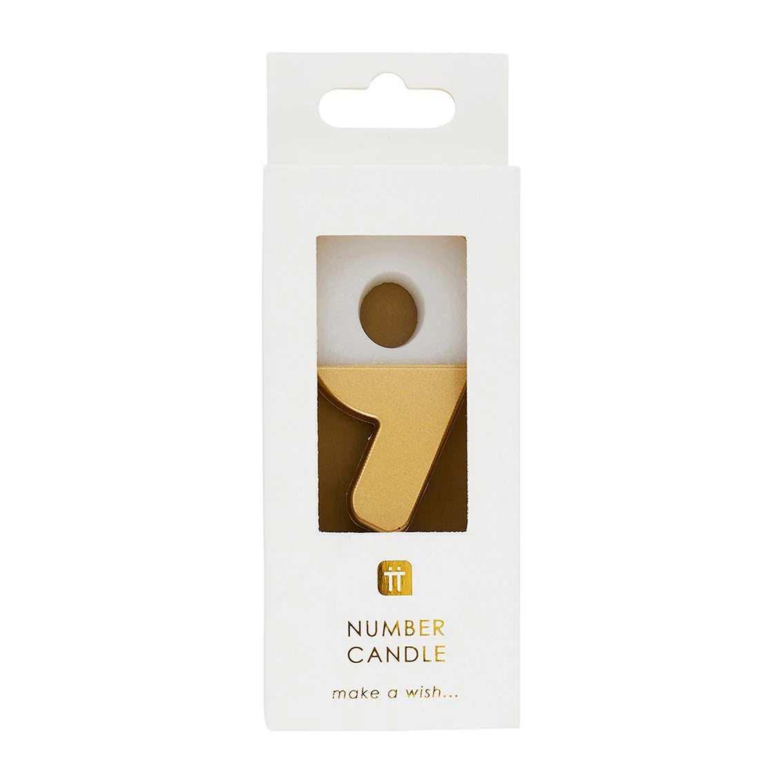 Velas con número 9 de cumpleaños blanca y dorada
