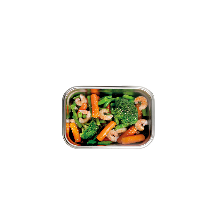 TÁPER RECTANGULAR KEEPKLIN – ACERO INOX APTO MICROONDAS 800 ML