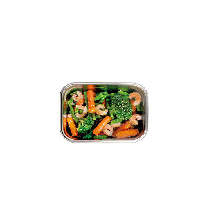 TÁPER RECTANGULAR KEEPKLIN – ACERO INOX APTO MICROONDAS 800 ML