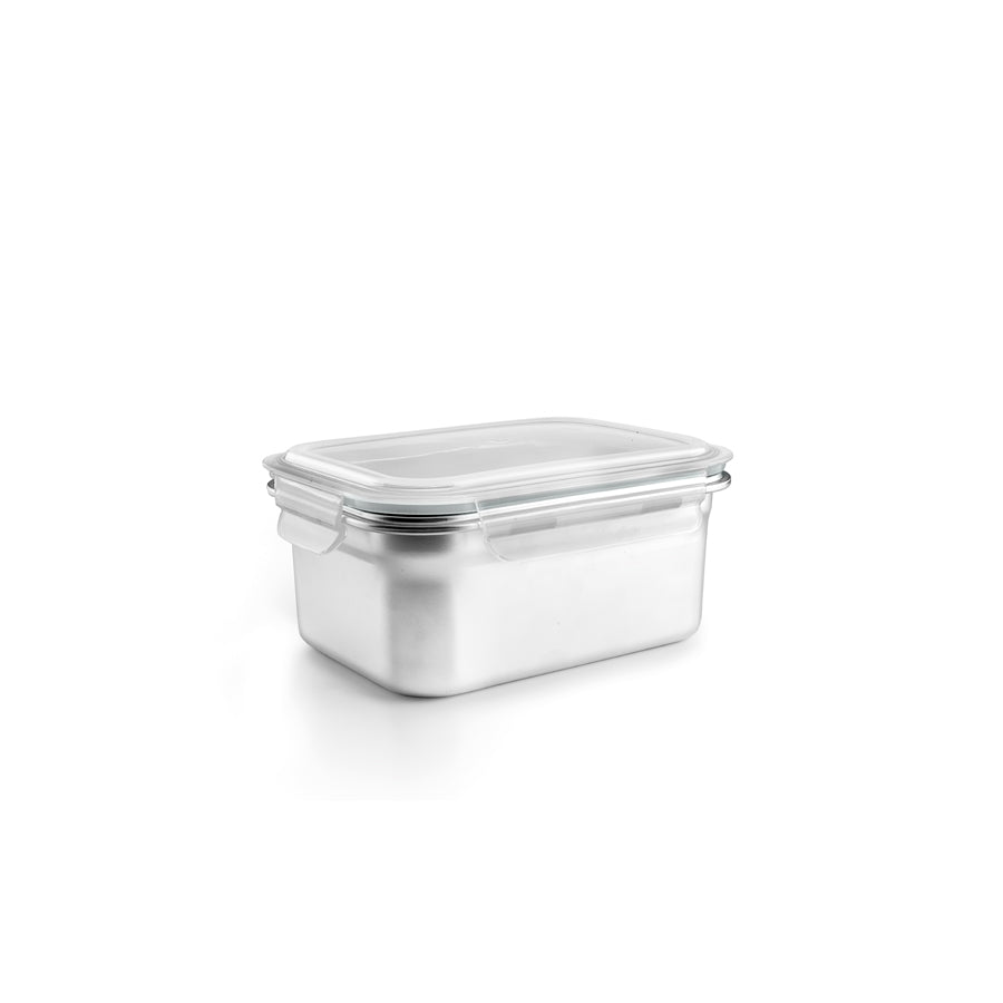TÁPER RECTANGULAR KEEPKLIN – ACERO INOX APTO MICROONDAS 800 ML