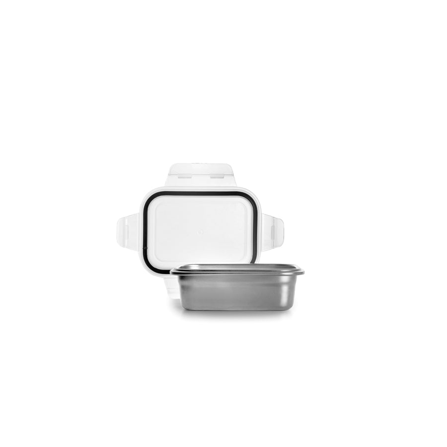 TÁPER RECTANGULAR KEEPKLIN – ACERO INOX APTO MICROONDAS 800 ML