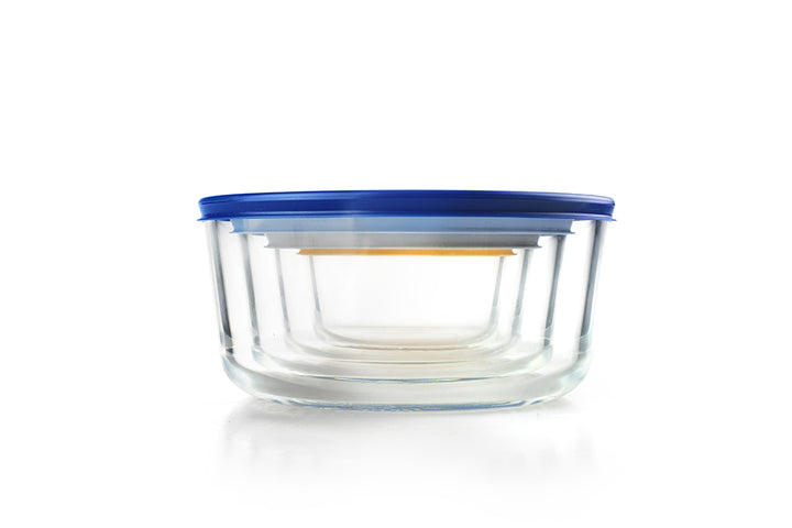 Set 4 Tápers de Borosilicato Redondos ECO