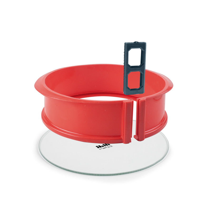 MOLDE DESMONTABLE REDONDO CON BASE DE CRISTAL TEMPLADO. 12cm