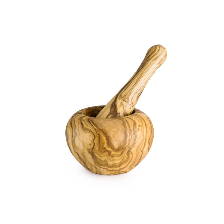 MORTERO REDONDO - MADERA DE OLIVO 14 cm