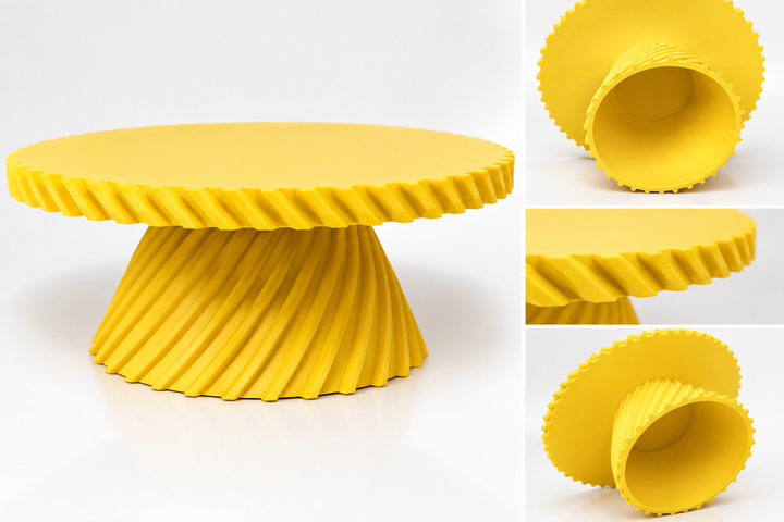 Stand para tartas amarillo