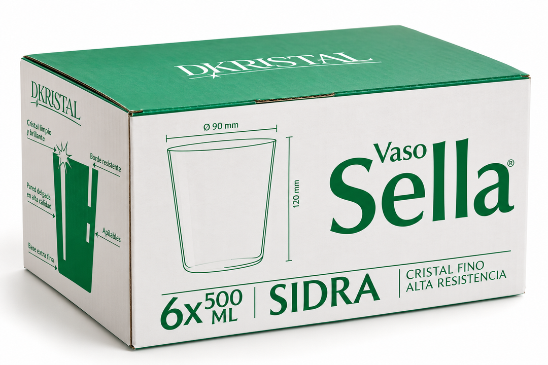 Vasos de Sidra DKristal Sella – 500 ml