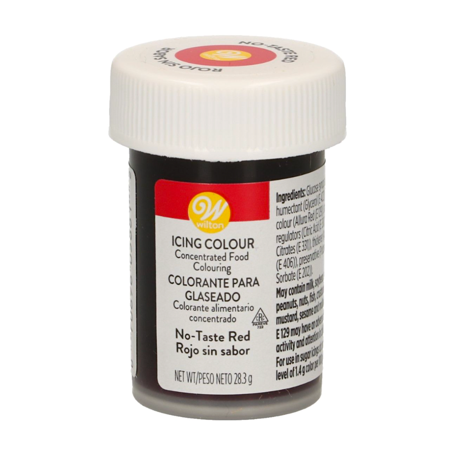 COLORANTE EN GEL WILTON - ROJO SIN SABOR 28 G