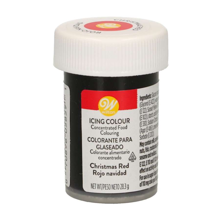 COLORANTE EN GEL WILTON - ROJO NAVIDAD 28 G