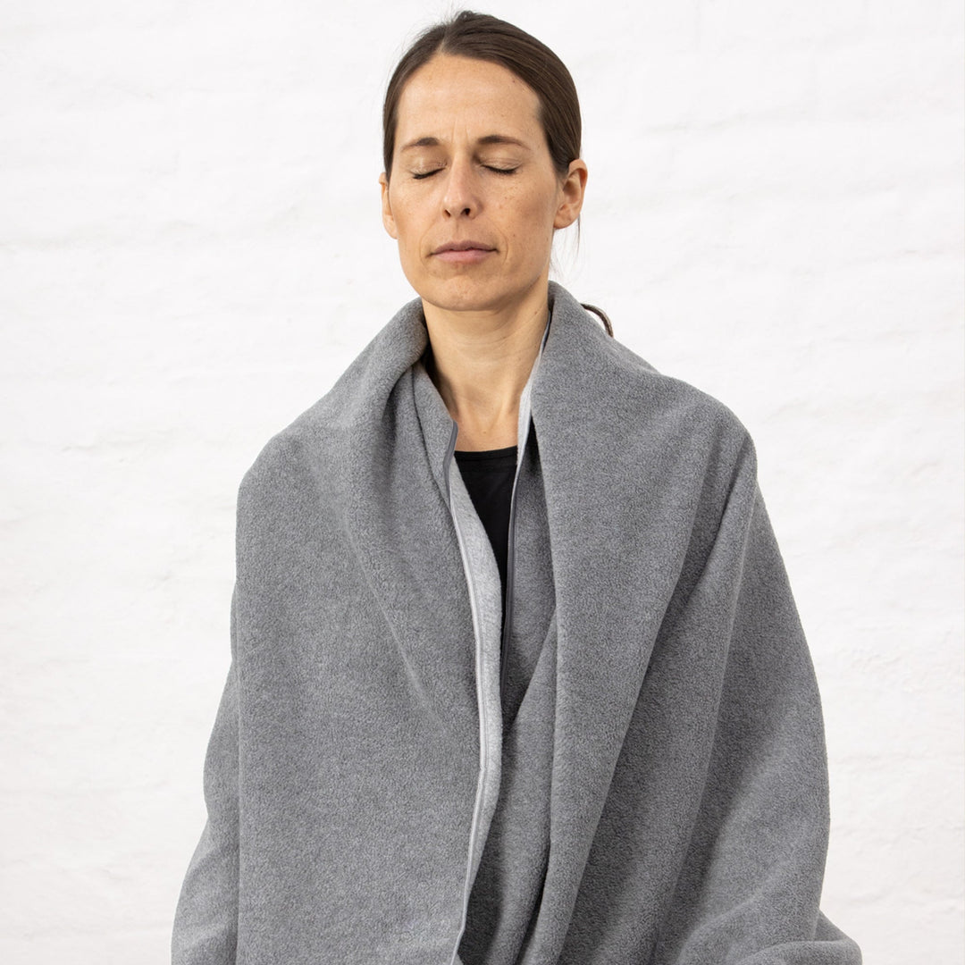 Mantas de yoga de vellón ultrasuave - Color Piedra