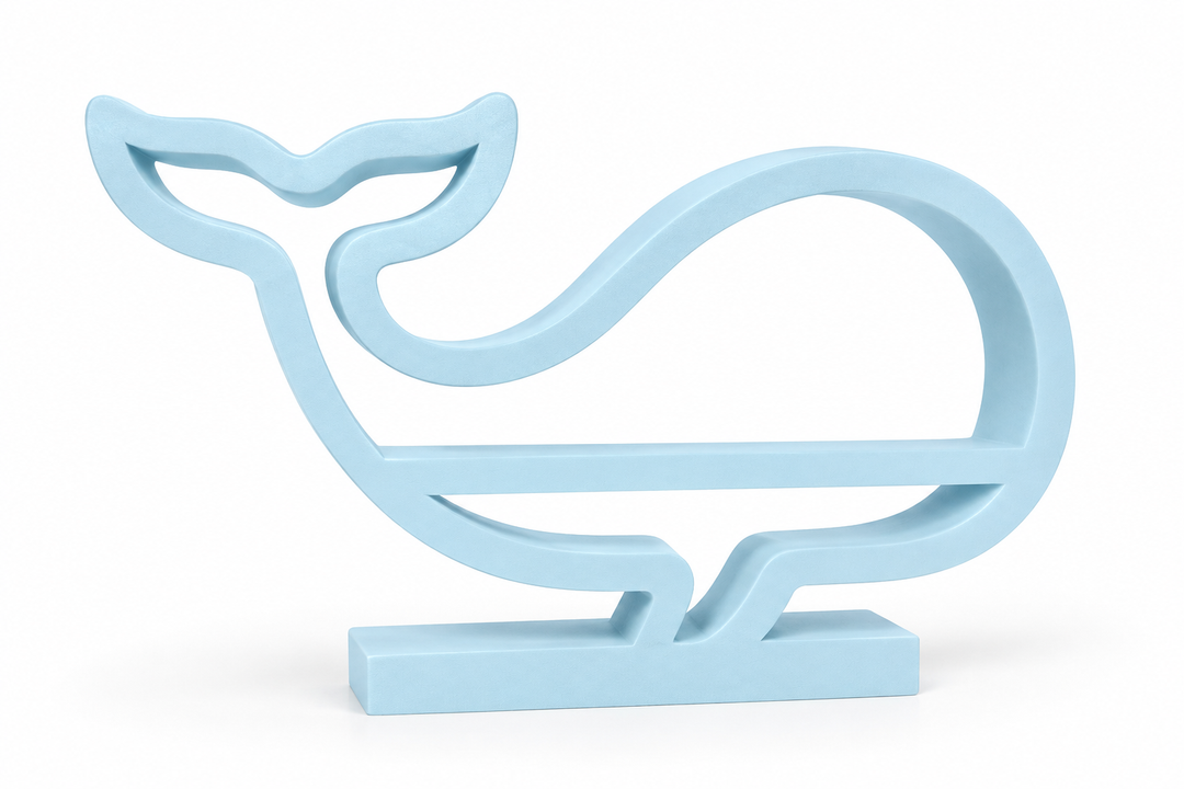 Ballena decorativa 26 × 15 cm — base 3,5 cm