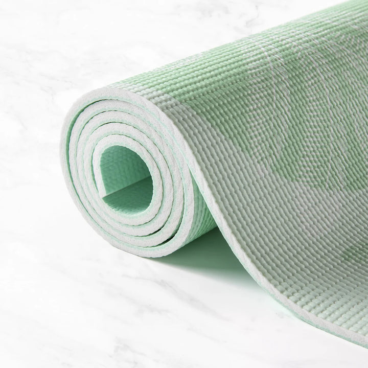 Esterilla antideslizante inspirada en la naturaleza para yoga y fitness - PALMA DE SALVIA