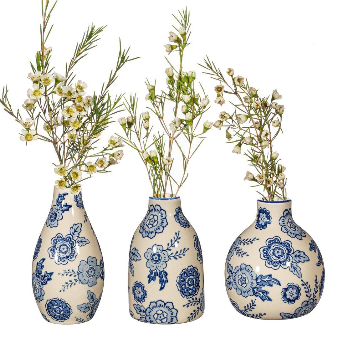 Jarrones de sauce azul surtidos