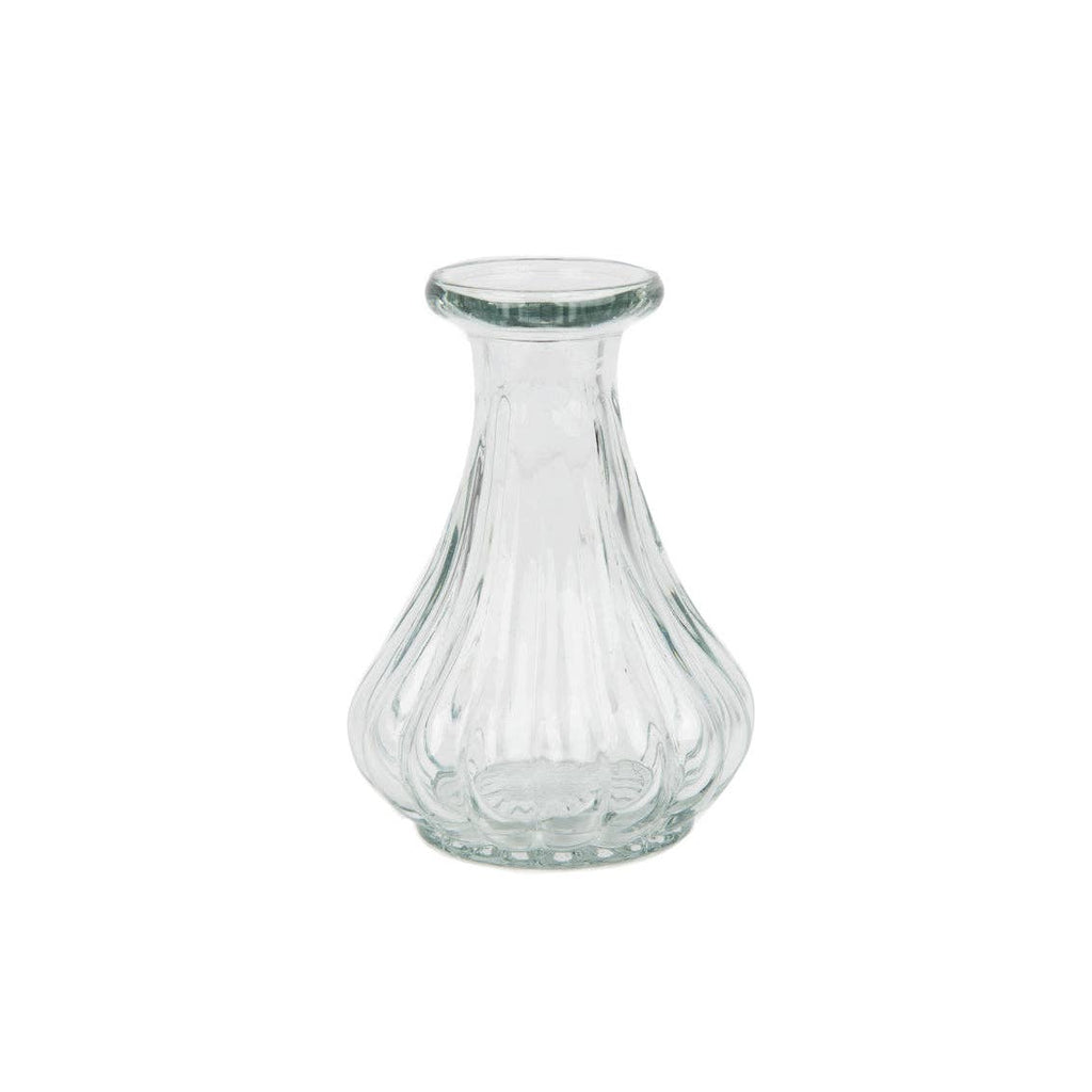 Jarrón pequeño de vidrio reciclado transparente | Decoración del hogar | decoración de fiesta