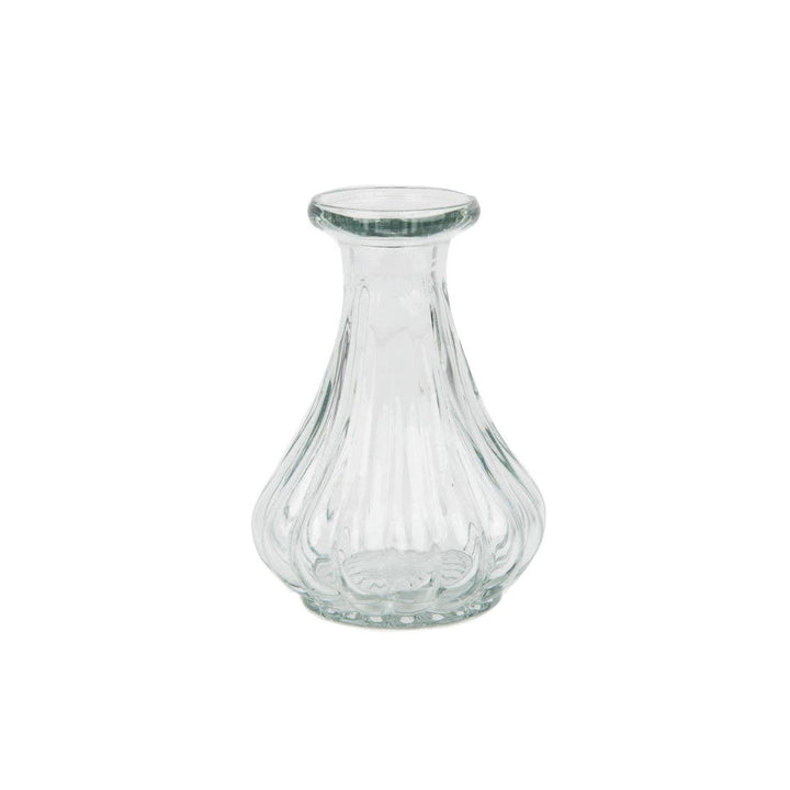 Jarrón pequeño de vidrio reciclado transparente | Decoración del hogar | decoración de fiesta