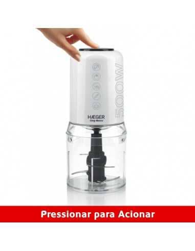 Picadora HAEGER Chop Master - 500ml, 2 Velocidades, 500W, Blanca
