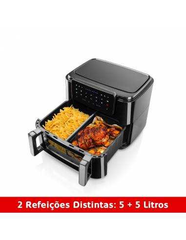 Freidora Digital sin Aceite HAEGER Super Cook 10L - 10 L, 10 Programas, 2 Cubetas, 2600 W