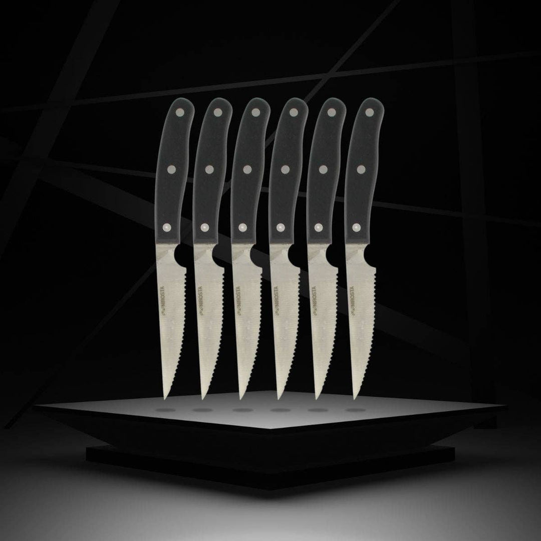 Juego de 6 cuchillos para carne Nirosta Fit de 22 cm