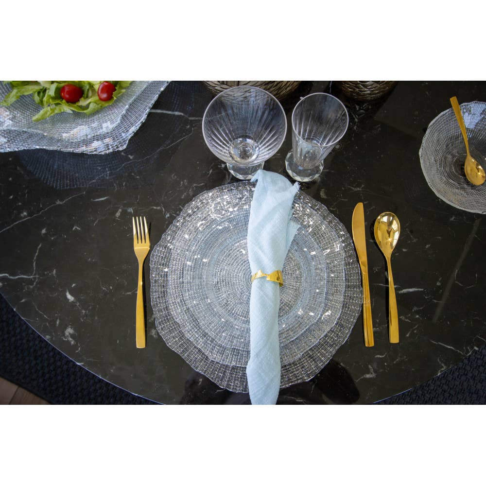 Plato de servicio transparente 33 cm