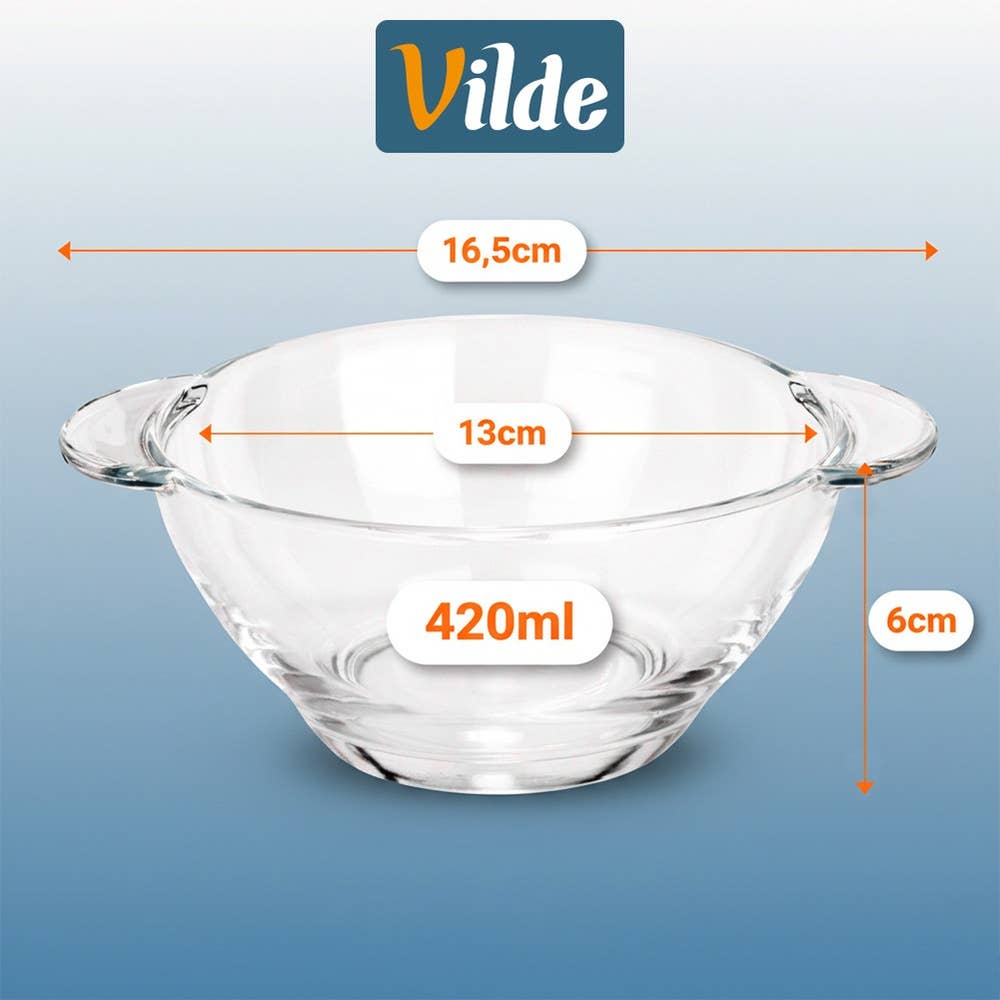 Cuenco de vidrio para sopa 420 ml
