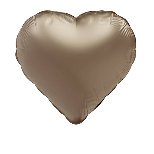 Globo de aluminio con forma de corazón, estrella, dorado satinado, 45 cm
