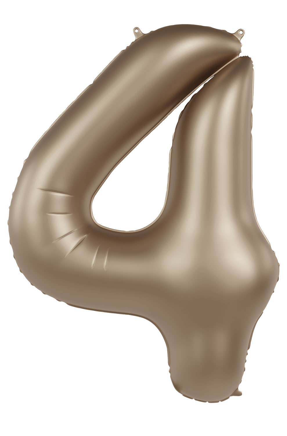 Globo de aluminio número 4, oro claro, satinado brillante, 86 cm