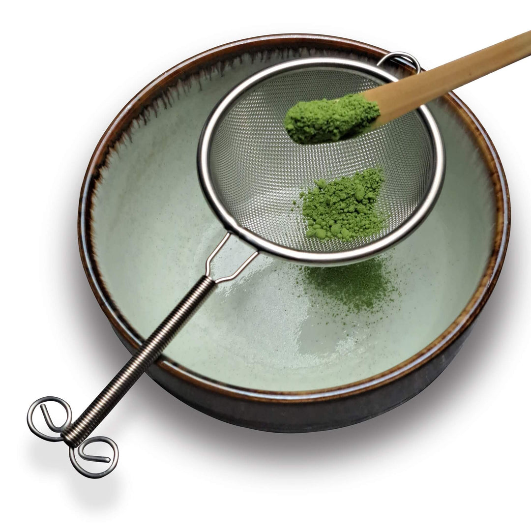 Cuchara chashaku de bambú blanco para matcha