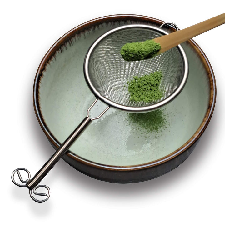 Cuchara chashaku de bambú blanco para matcha