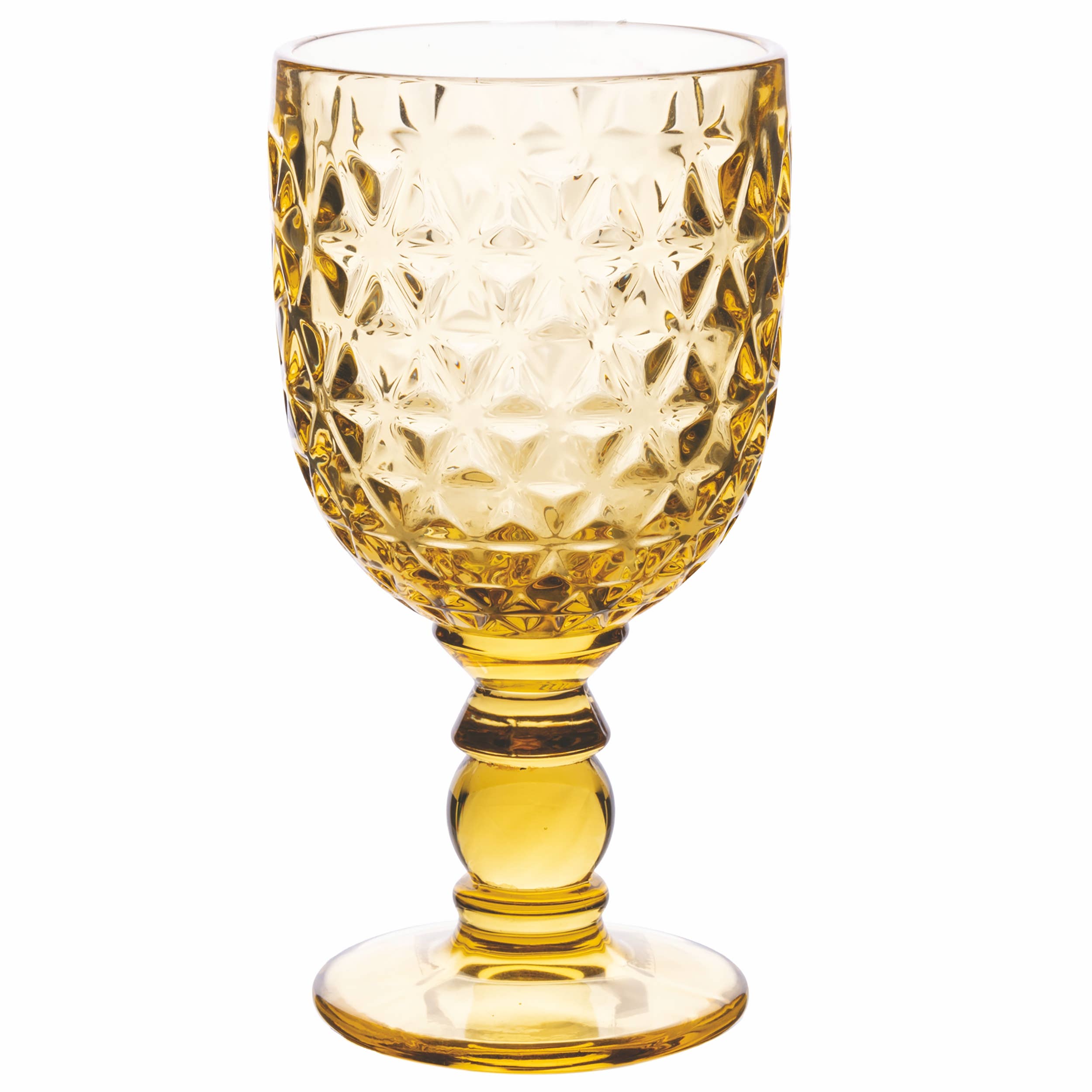 Set de 6 copas geométricas de 310 ml en vidrio