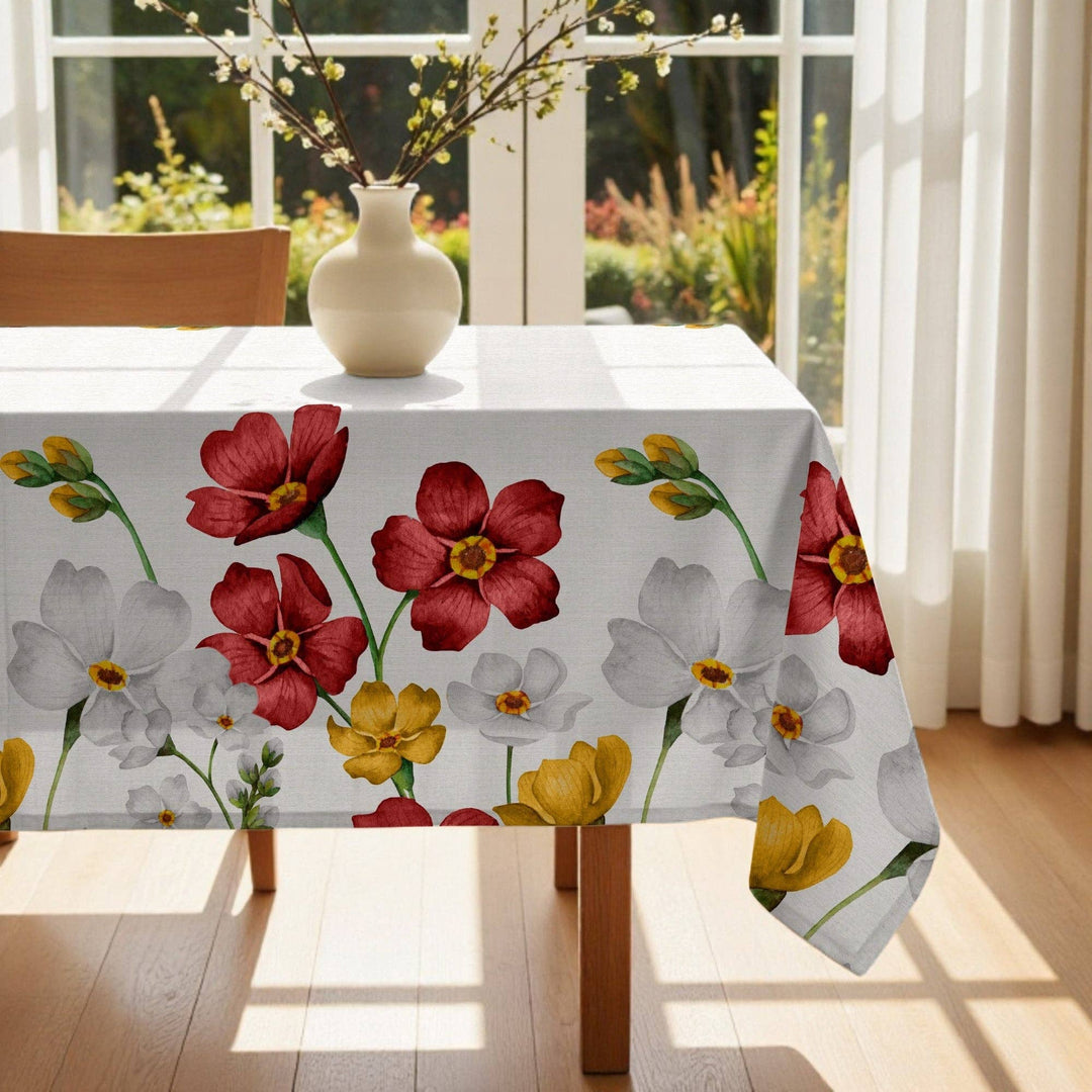 Mantel de tela Big Flowers 2 Rojo 220*155 CM