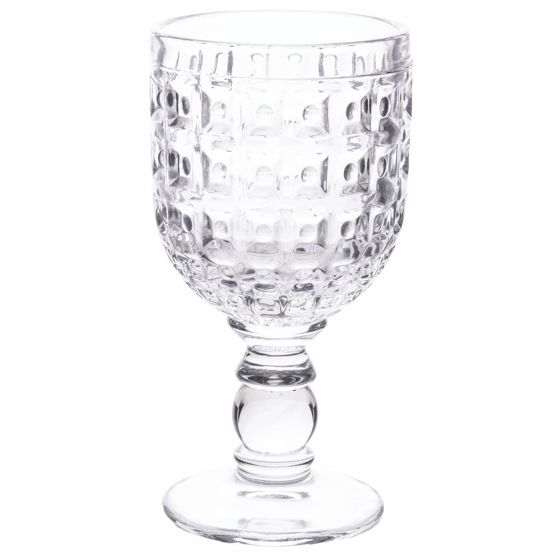 Set de 6 copas geométricas de 310 ml en vidrio