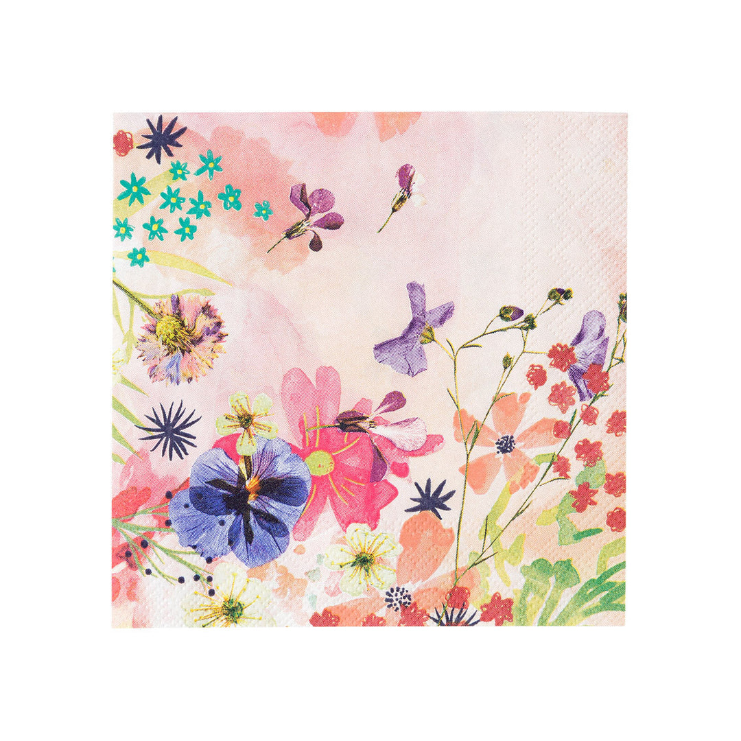 Servilletas de cóctel florales, fiesta de verano, paquete de 20