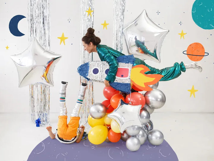 Globos brillantes de 30 cm, plateados - 50 unidades