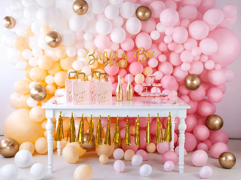 Globos brillantes de 12 cm, dorados - 50 unidades