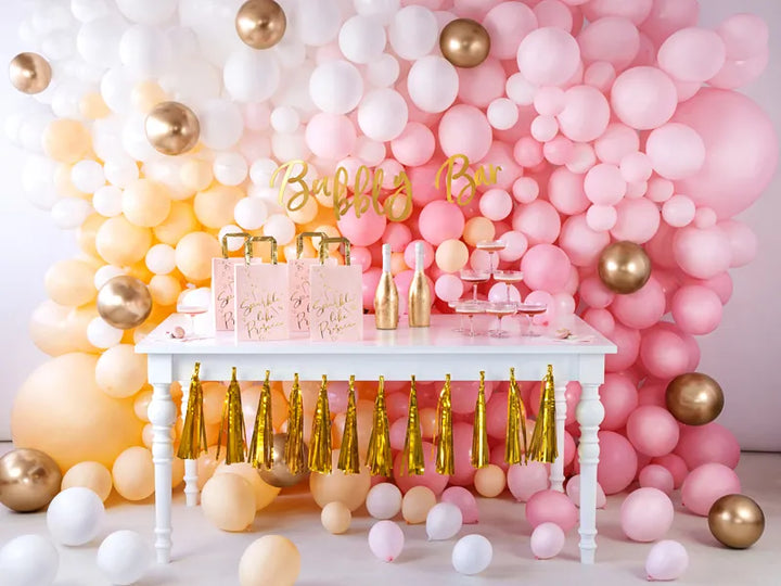 Globos brillantes de 12 cm, dorados - 50 unidades