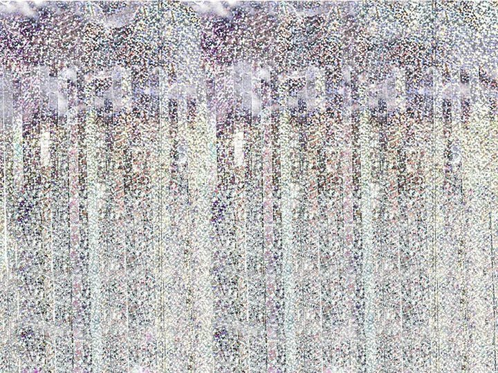 Cortina de fiesta holográfica, 90 x 250 cm
