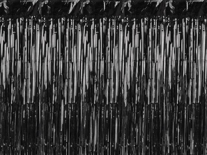 Cortina para fiestas, negra, 100x200cm