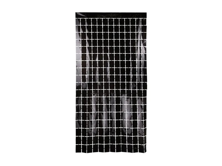 Cortina cuadrada para fiestas, negra, 100x200cm