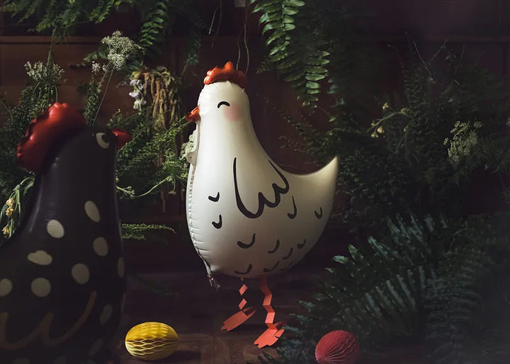 Globo de aluminio con forma de gallina, 48x60 cm, surtido