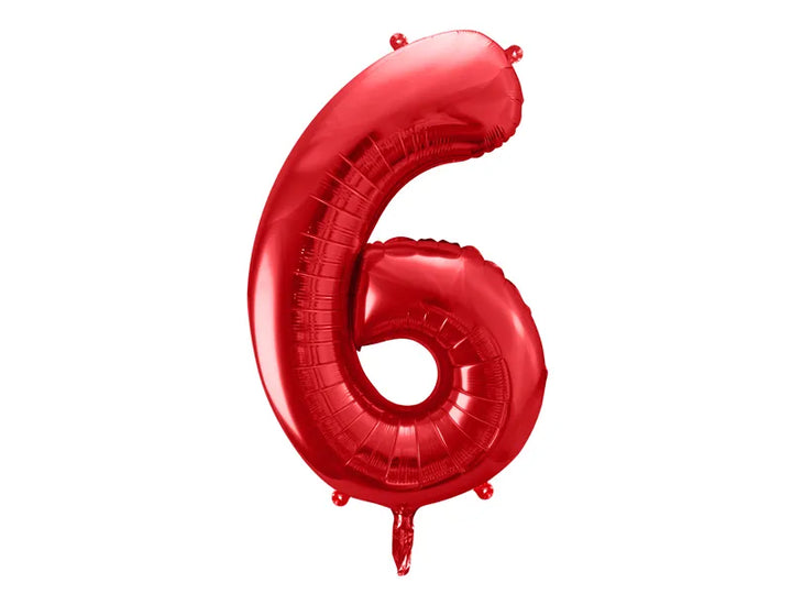 Globo de papel de aluminio número , 86 cm, ROJO